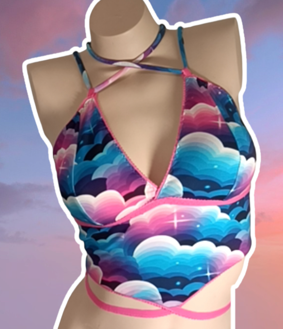 Galaxy wolken bralette goddess
